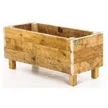 Outdoor Wooden Raised Garden Bed Planter for Vegetables Grass Lawn Yard
