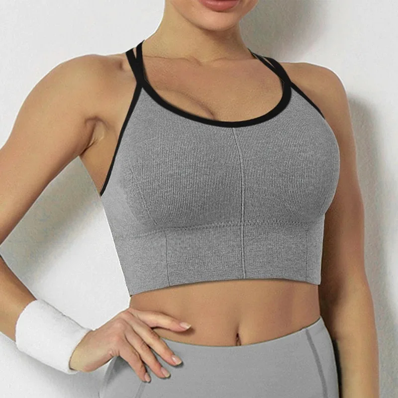 Seamless Crop Bra Top Sports Bra Women Comfort Bra with Removable Pads Perfect for Everyday Wear