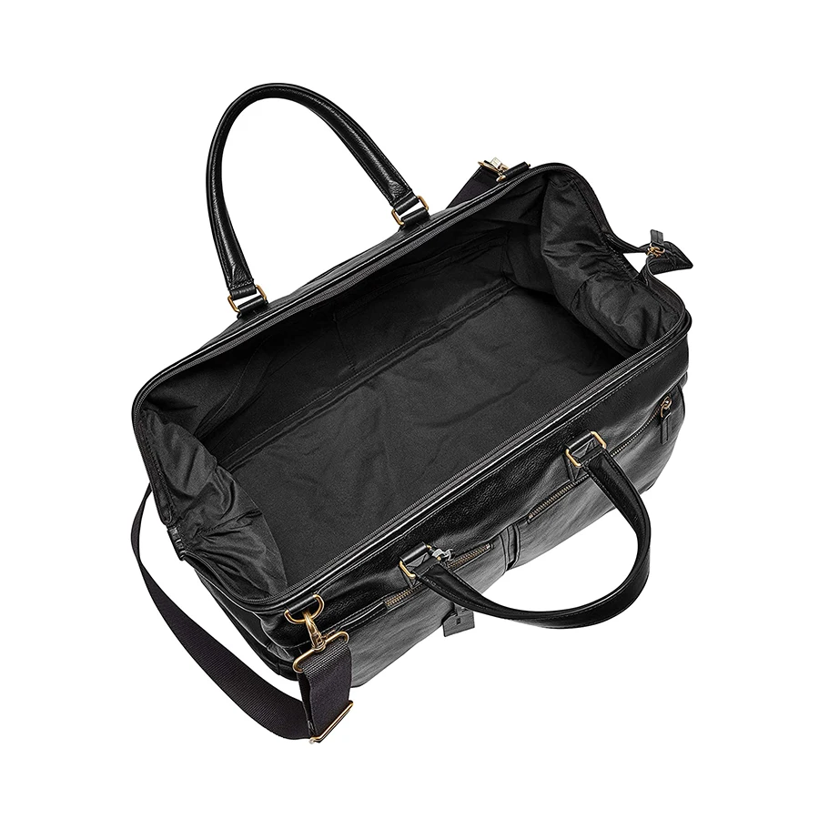 Wholesale price Custom Men Vegetable tanned leather duffel bags cowhide lamb leather Retro gym bags for sale