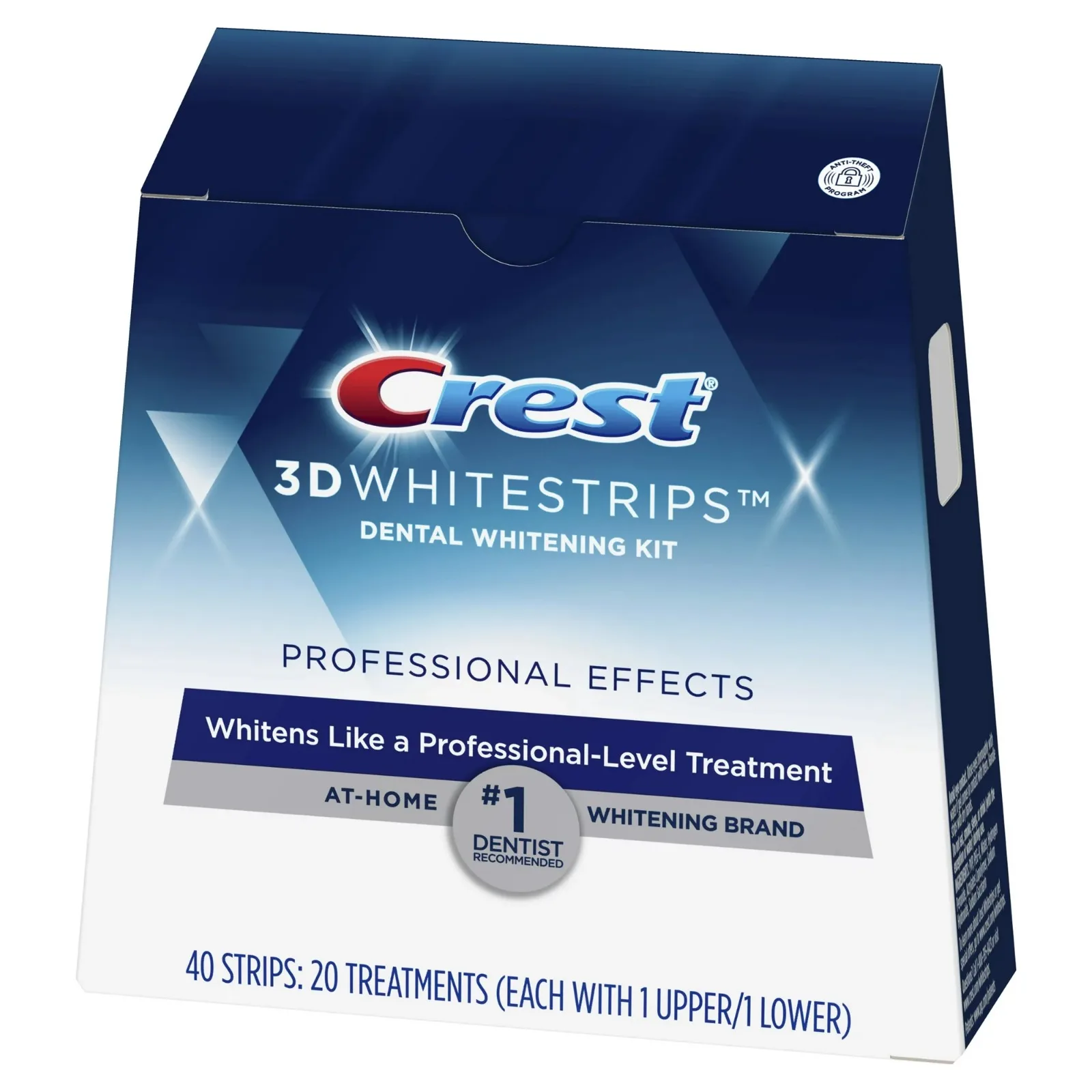 Crest 3D Whitestrips Professional Effects Teeth Whitening Strips Kit, 20 Treatments