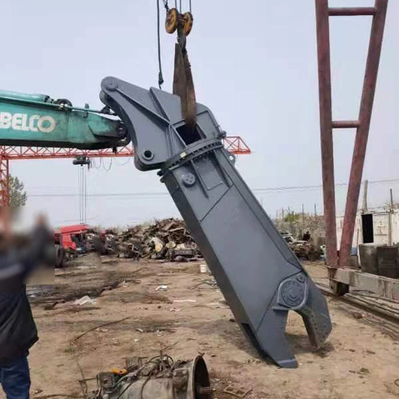 Hydraulic Rotating Excavator Attachment Demolition Double Cylinder Metal Scrap Shear For Excavator