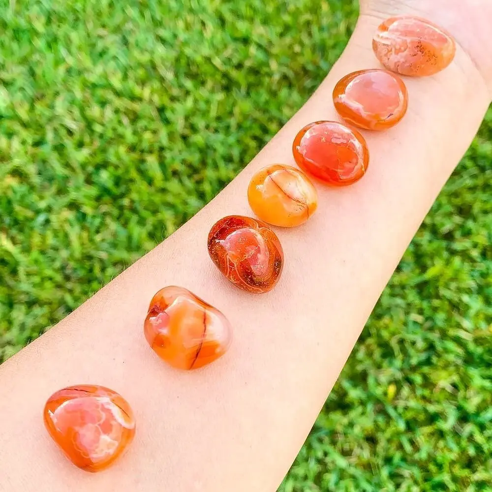 Wholesale natural red carnelian tumble stone crystal carnelian tumble for reiki healing gemstone bulk manufacturer KingGems