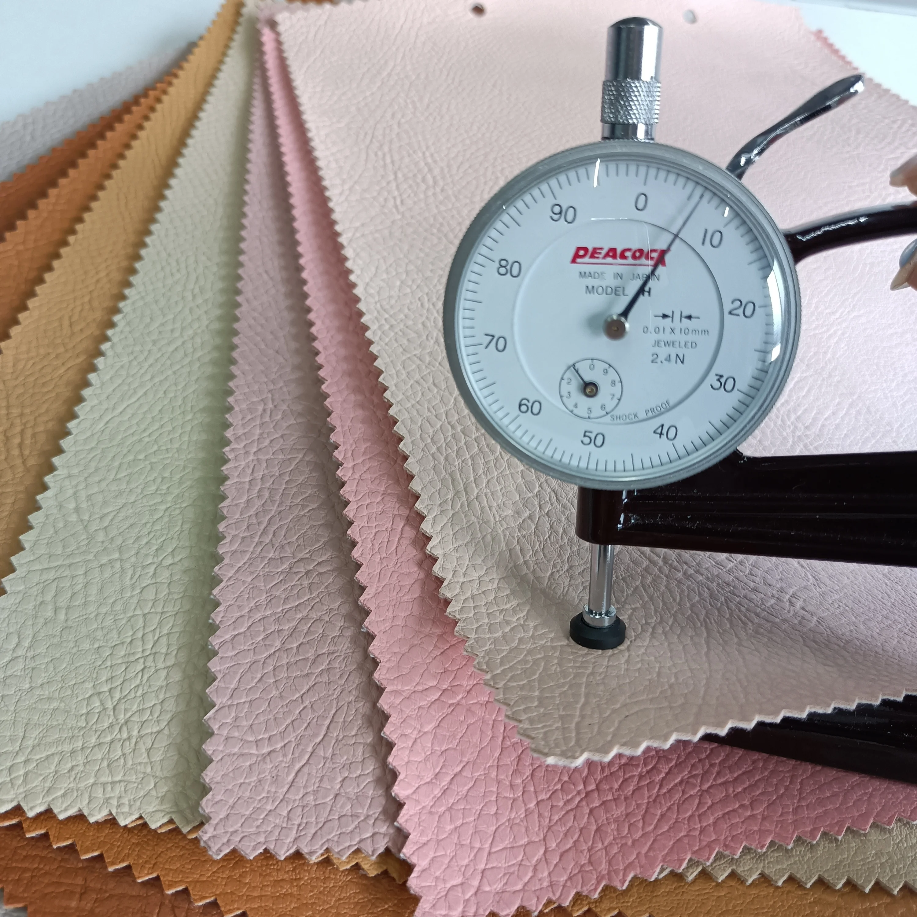 Very Popular Jiangsu Brushed Design Brown Nubuck PVC Leather Sofa car seat Litchi fabric