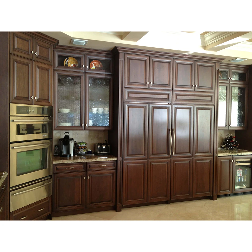 Classic ready built laminated plywood film furniture kitchen cabinet
