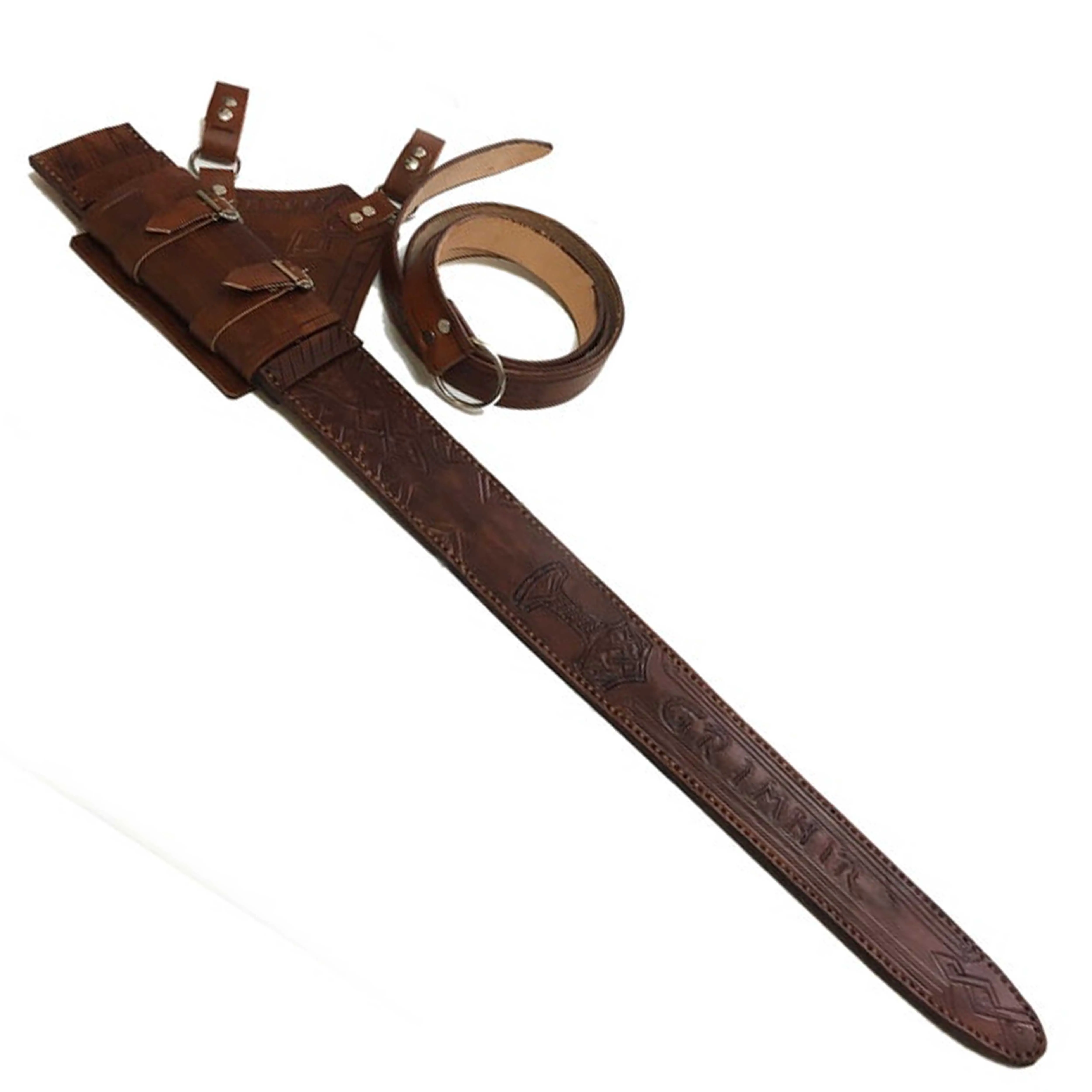 Premium Top Factory Product Rich Grain Leather Sheath for Sword Blade Knives