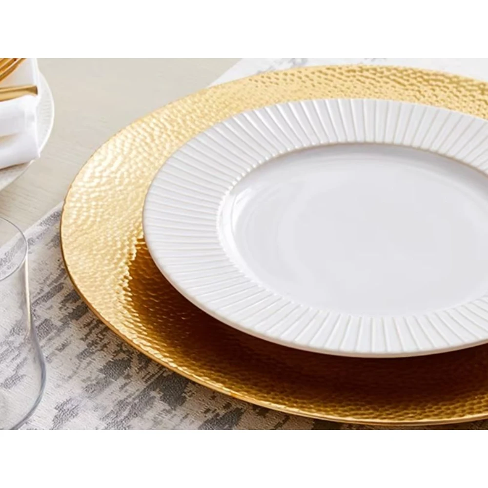 Fabulous Design Gold Charger Plate Handmade Hammered Decorative Formal Plate For Best Selling Charger Plates