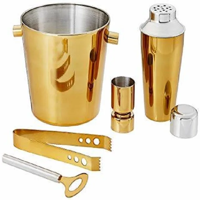 Stainless Steel Mirror Polished Bar Tools Set Creative Bartender Kit Stainless Steel 700Ml Making Shaker Bar Tools Cocktail Set