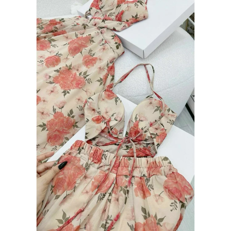 Summer Floral Dress Good Price Sustainable For Ladies Vintage Design Custom Size Made In Vietnam Manufacturer