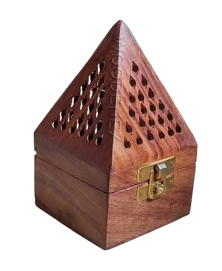 Incense Holder Wooden Incense Burner Rosewood Dhoop Batti dan Bakhoor and Loban Dan with Drawer