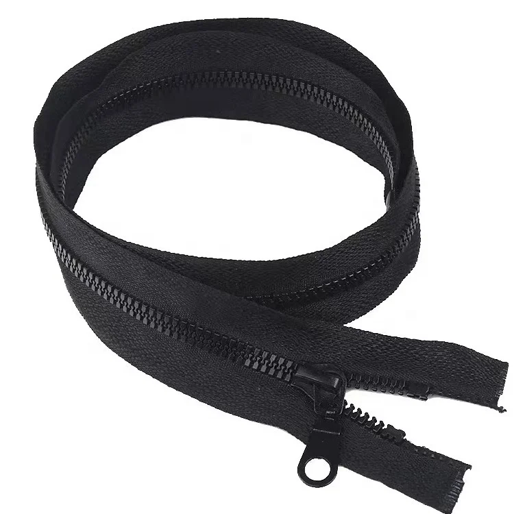 Plastic jacket zipper No 5 Open End Resin zipper Customized Size and Puller by the manufacturer