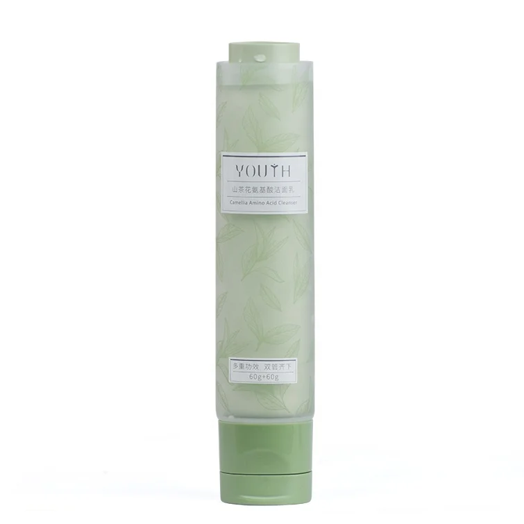 D40mm Dual Chamber Cosmetic Squeeze Tubes Hair Shampoo Tube