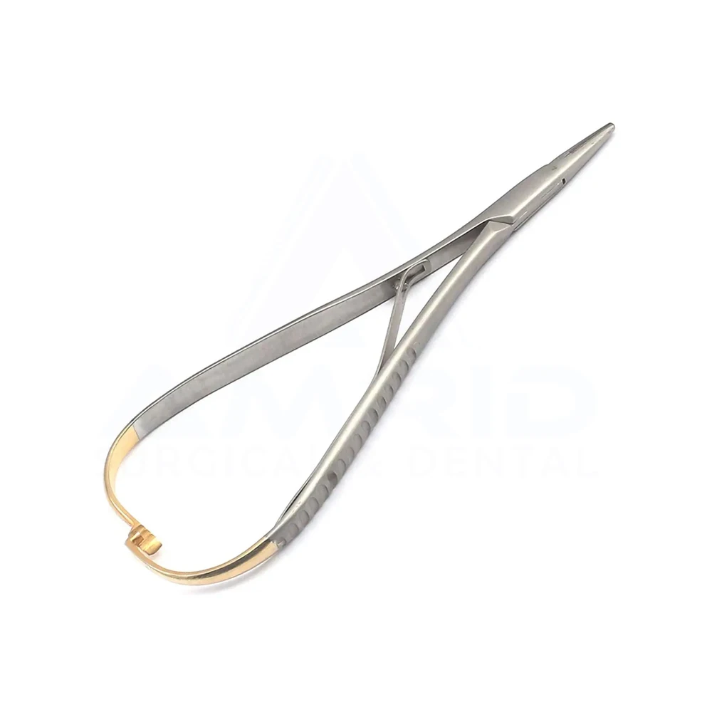 Micro Castroviejo Stainless Steel Needle Holder for Orthodontics Manual Power Source Safety Standard MOL