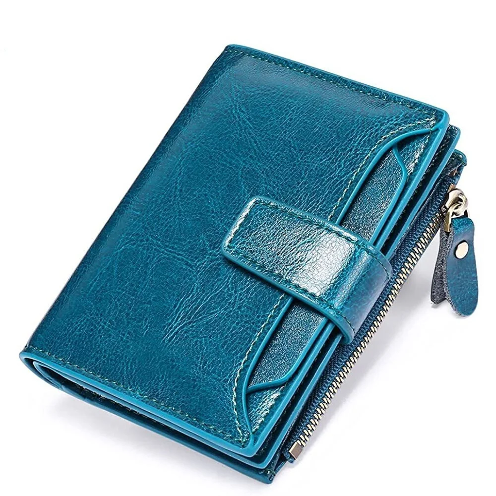 Real Cowhide Genuine Leather Men Wallets Coin Purse Clutch Open Top Quality Retro Short Wallet Small Card Holder Male Walet