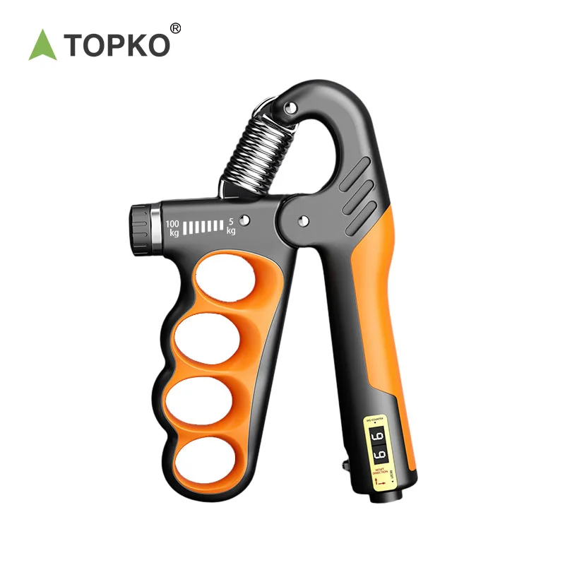TOPKO High Quality Strengthener Hand Finger Exerciser with Counter Gripper Multi-functional Counting Grip Strength Device