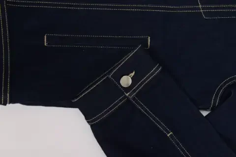wholesale women fashion wear breathable women denim jeans embroidery jacket in side fur crew neck customized printing logo