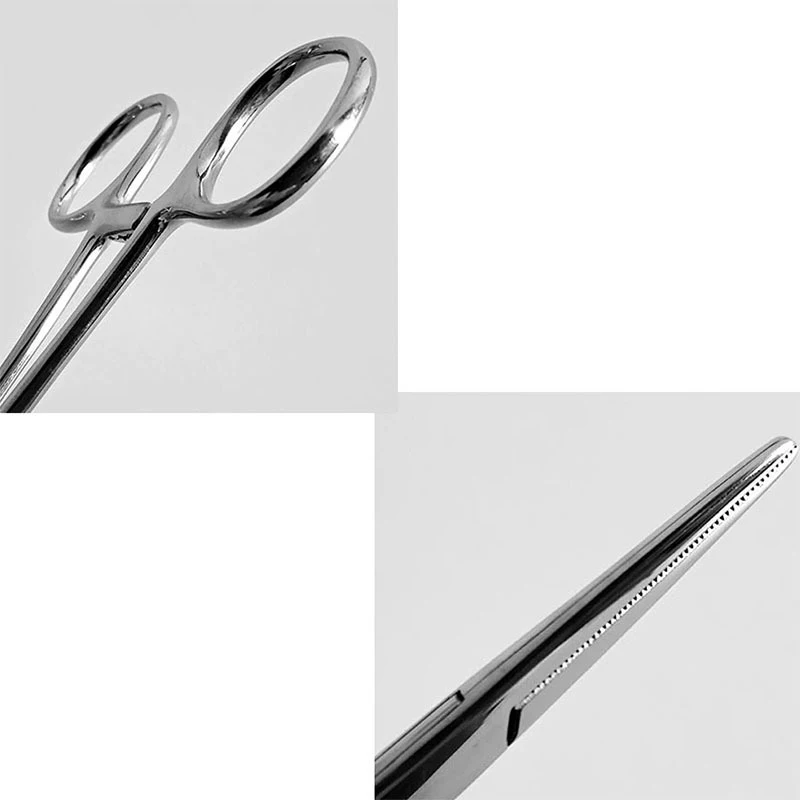 Straight Fishing Stainless Steel Elbow Lock Scissors Tweezers Hemostatic Forceps For Hair Towel Hold Instruments
