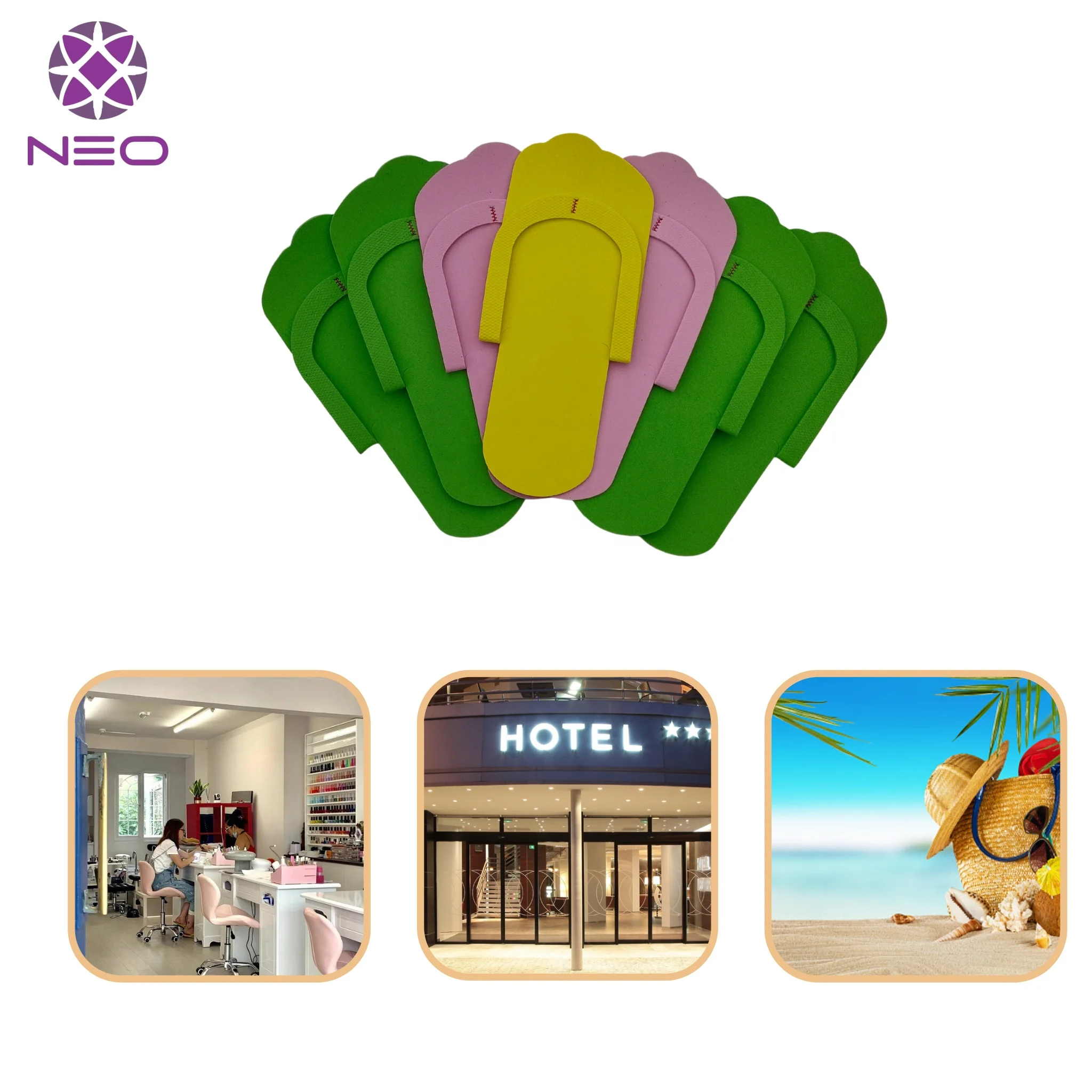 EVA Foam Disposable Pedicure Slipper Comfortable Anti-Slip Flip Flops Suitable For Spa Salon And Home Use