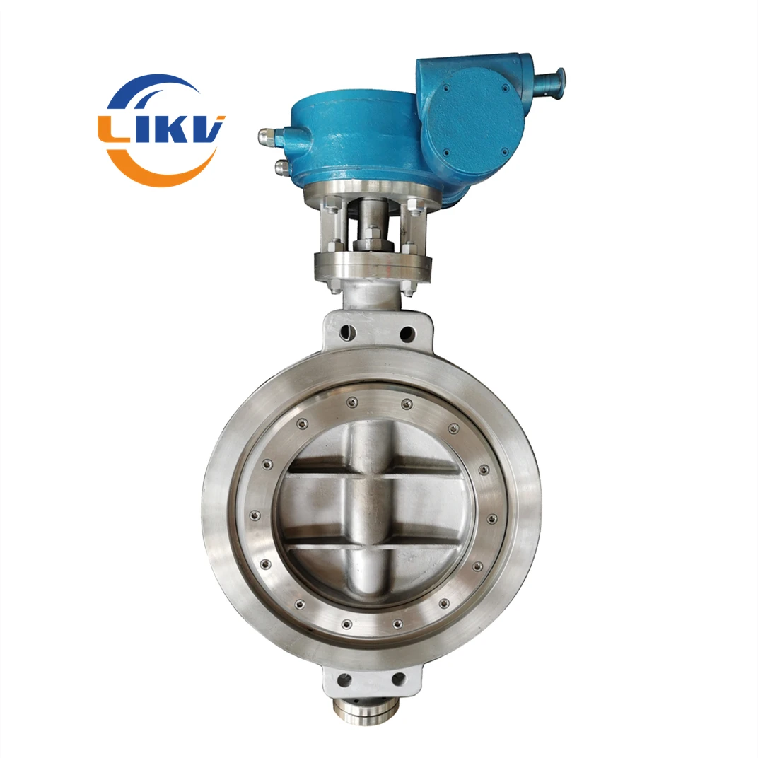 Industrial Worm Gear Eccentric Wafer Type Stainless Steel Metal Seal Marine Butterfly Valve