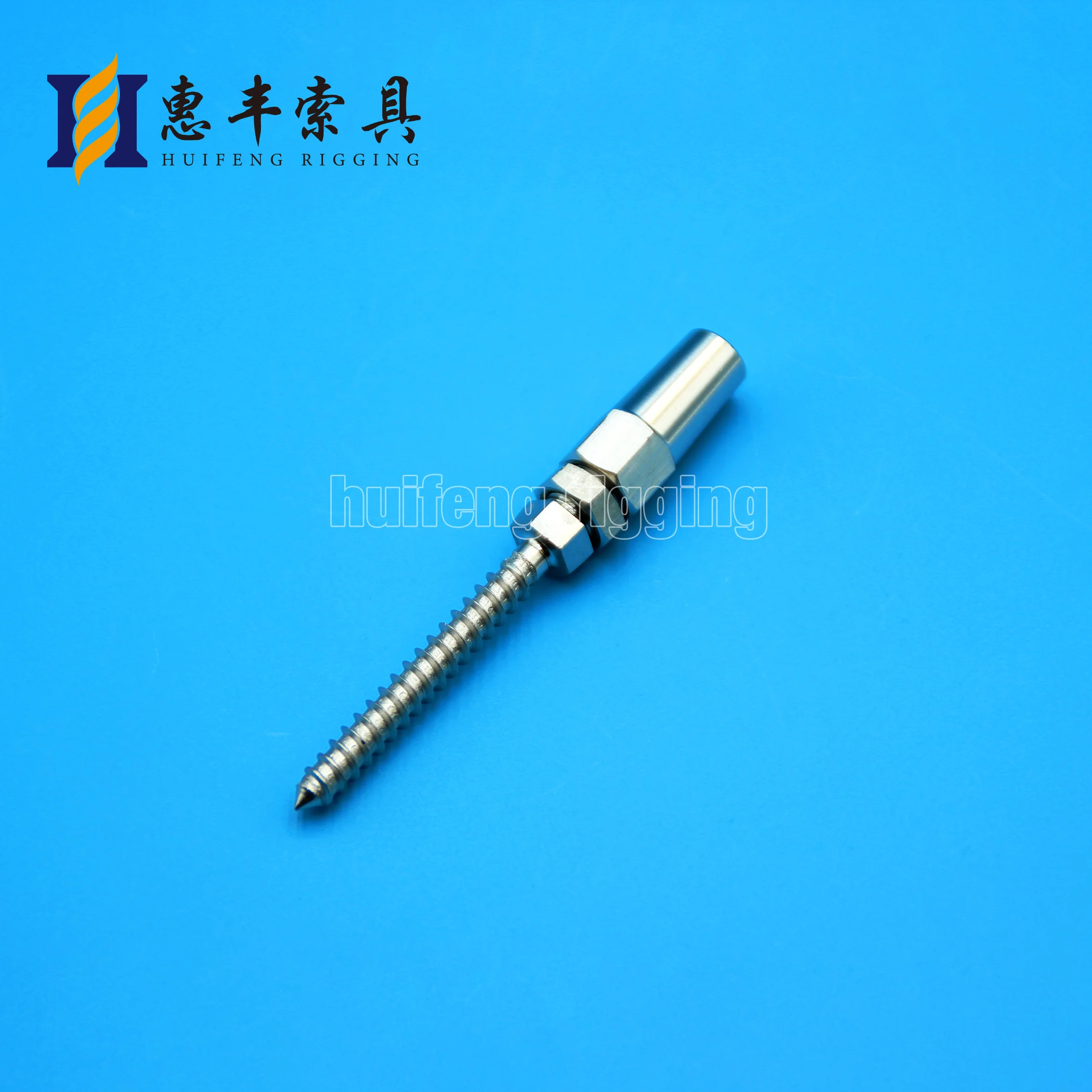 High strength stainless steel Lag Screw Wood Swage Stud End Wire Rope fittings Swageless Terminal for cable railing hardware