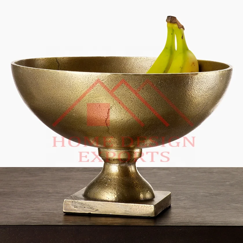 Brass Scalloped Pedestal Flower Bowl/Table Centerpieces Bronze Finishing Pedestal Bowl on Footed Base for Home Best Seller