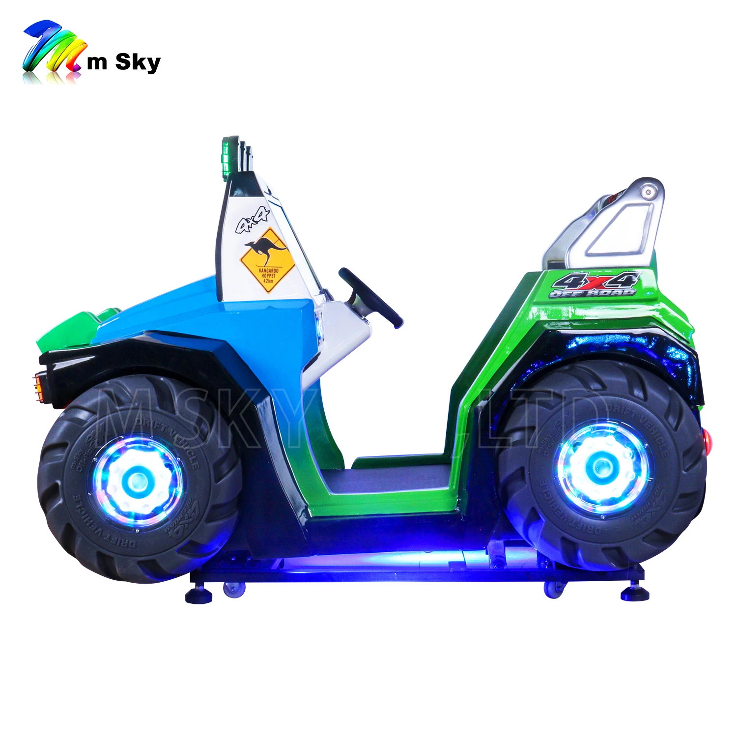 Redesign indoor ORV Car Ride on Coin Operated fiberglass Kiddie Rides 3D Video racing Games Machine for Kids amusement for sale