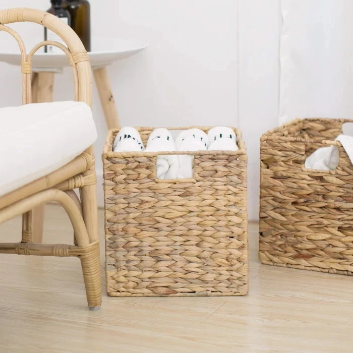 Best Selling Wooden Seagrass Woven Baskets Hand Waving Storage Box Storage Organizer Seagrass Baskets Planters Vietnam