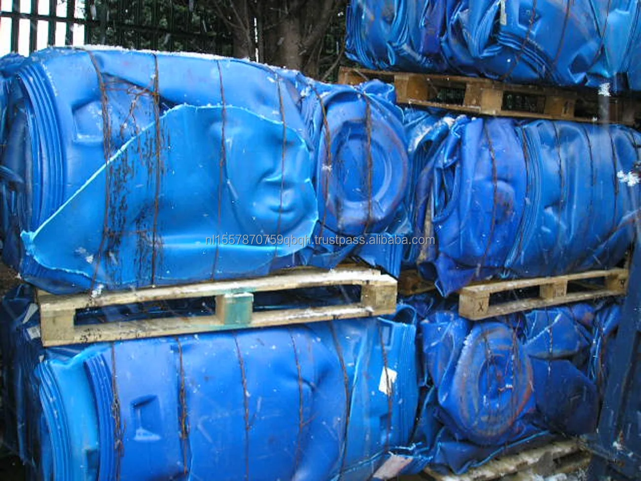 High Density Polyethylene Virgin Recycled HDPE Drums Blue Drum Scrap Low Price Regrind Hdpe Plastic Drums Blue
