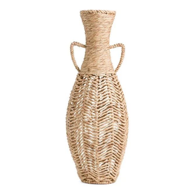 Home decorative large seagrass floor vase natural seaweed decor vase wholesale from Vietnam