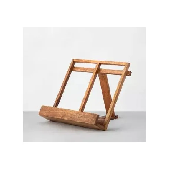 Foldable Recipe Book Stand Wooden Frame Reading Bookshelf Tablet Pc Support Stand