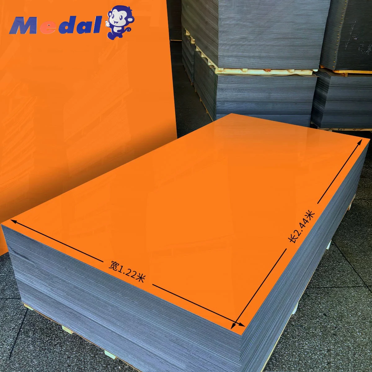 Alusong factory direct sale 3mm glossy orange aluminum composite panels use for interior ACP panel