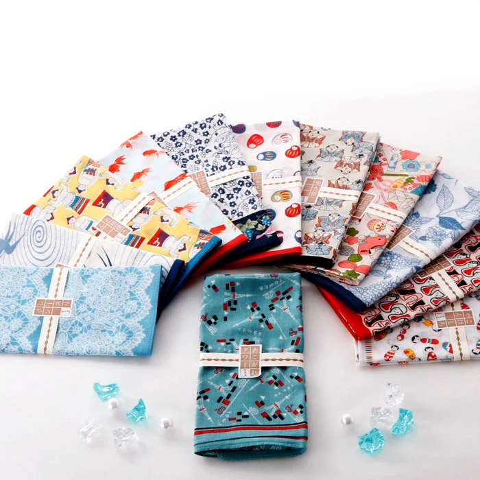 High Quality 100% Cotton 58cm x 58cm Big Square Handkerchief Made in Japan