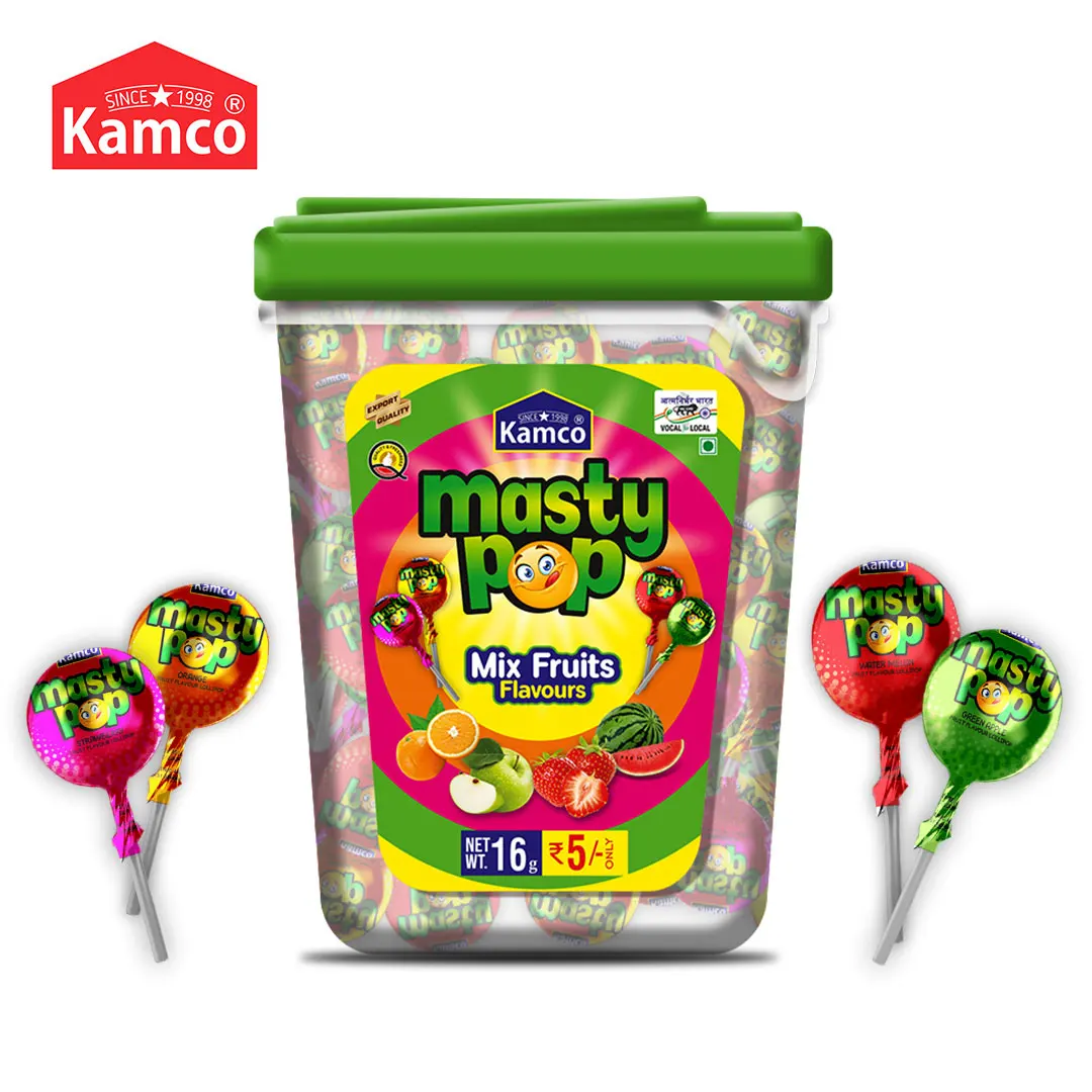 Export Quality Masty Pop Mix Fruit Flavor Lollipop