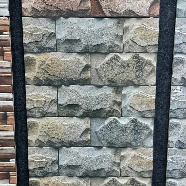 300 x 600 mm 3D Design brick effect stone type Ceramic wall Tiles for home outside area, villa decoration with the best quality