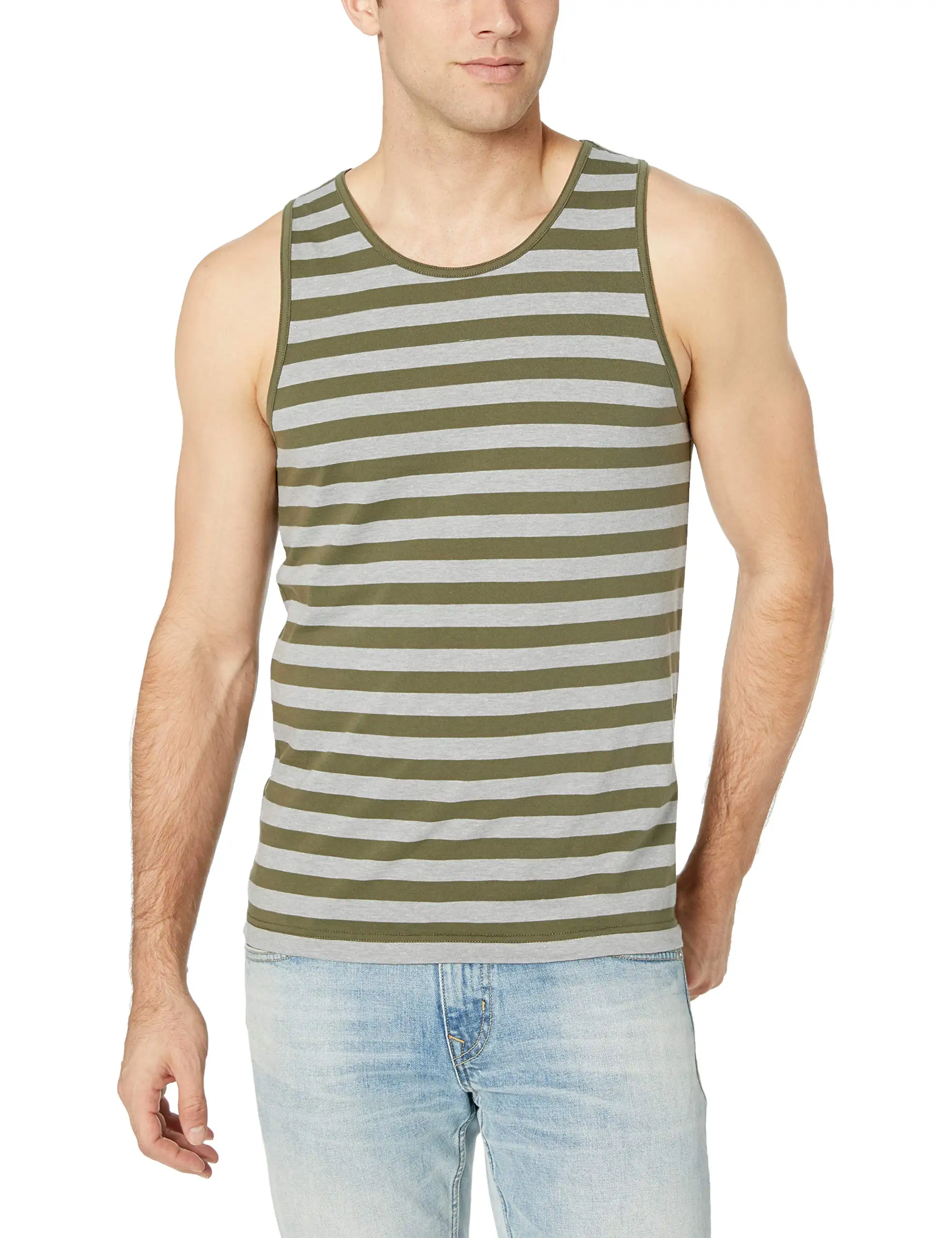 Wholesale custom men cotton white seamless fitness bodybuilding undershirt training string singlet gym tank tops vest for men