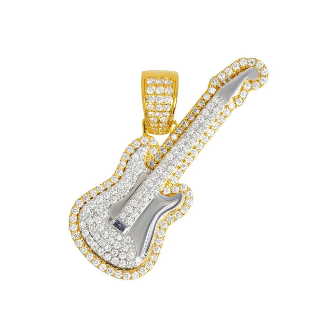 Алмазный музыкальный инструмент для скрипки 925 Подвеска из стерлингового серебра