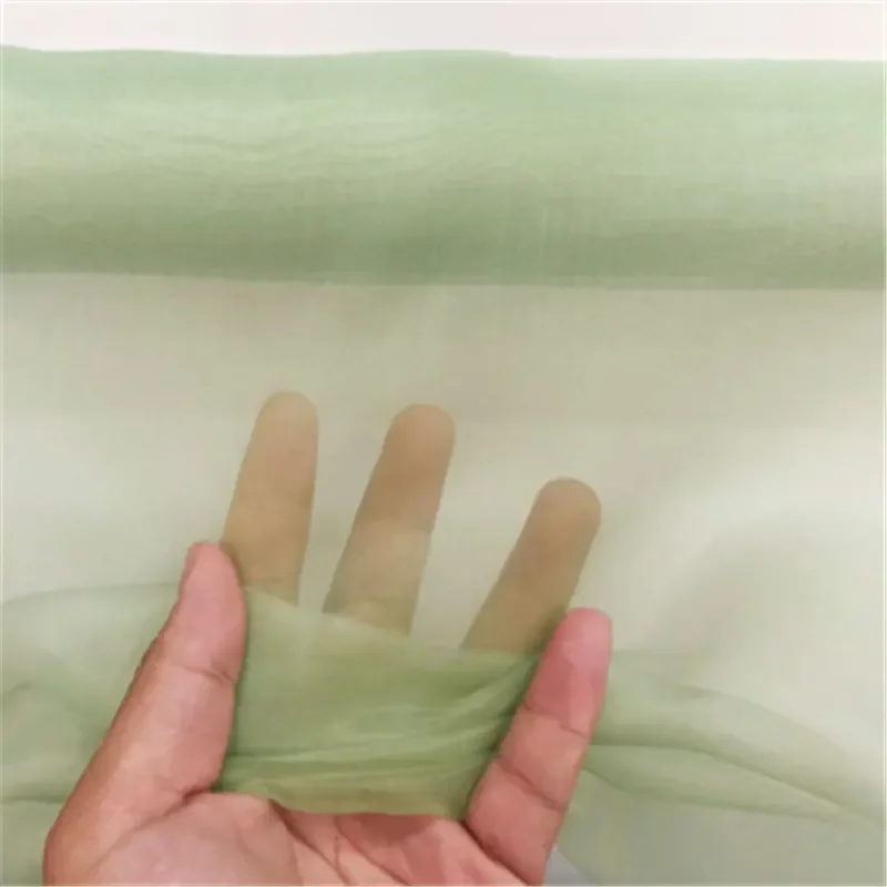Hot selling satin organza fabric shiny bright 100% polyester liquid soft satin silk organza fabric for dress/blouse