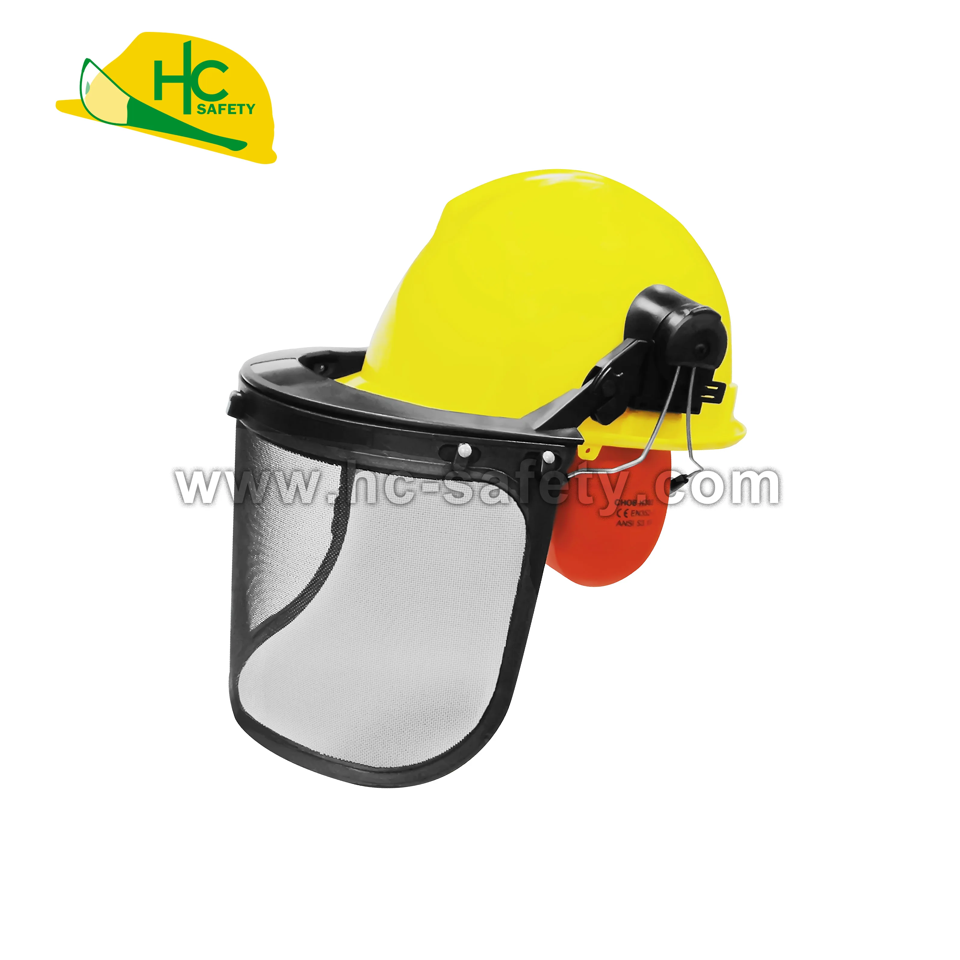 H101-WM Taiwan products safety helmet CE ANSI approval head protection ear muffs combination set face shield for grinding
