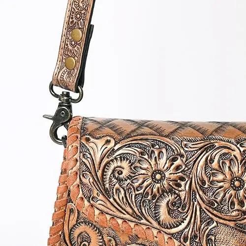 Clutch Hand Tooled Genuine Leather Western Women Bag Handbag Purse Leather Clutch Bag Clutch Purse