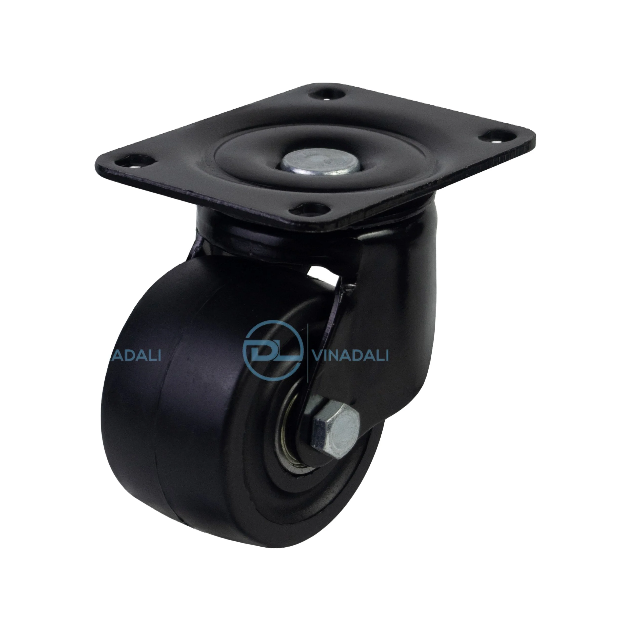 3 Inch Full Black High Load Casters Wheel 75mm Casters And Wheel With Double Ball Bearing Low Gravity Casters