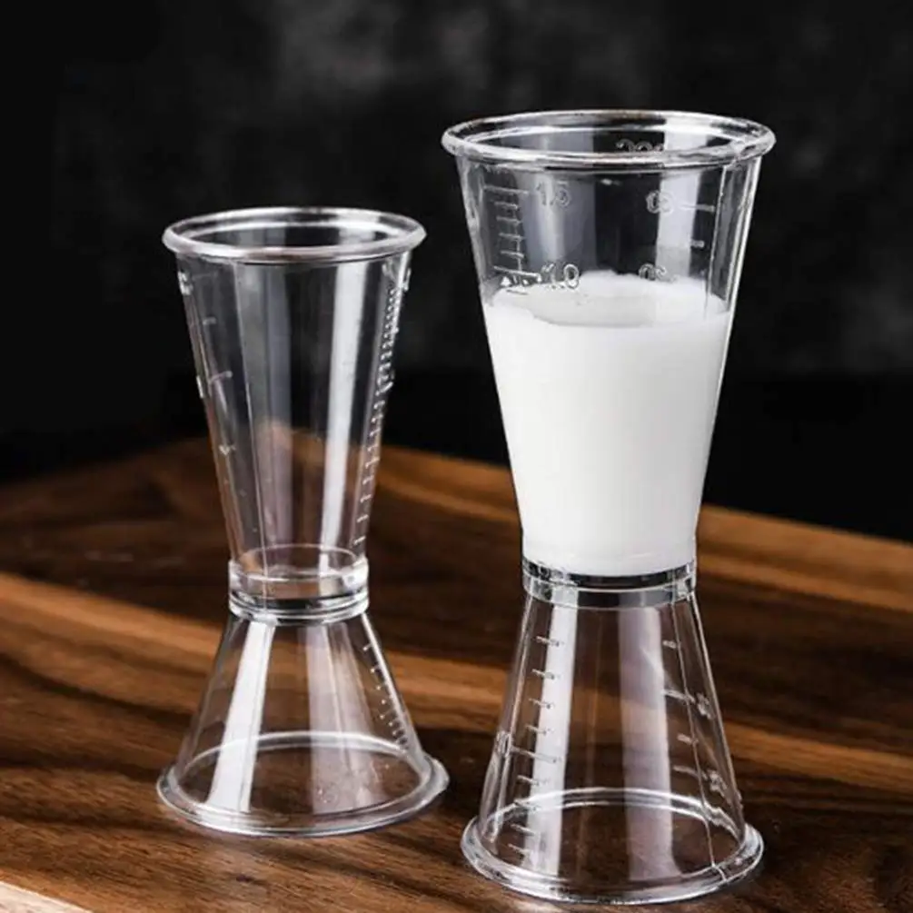 2024 Best Wholesaler Double Wine Jiggers Measuring Cup Plastic Cocktail Jigger for Bar Accessories