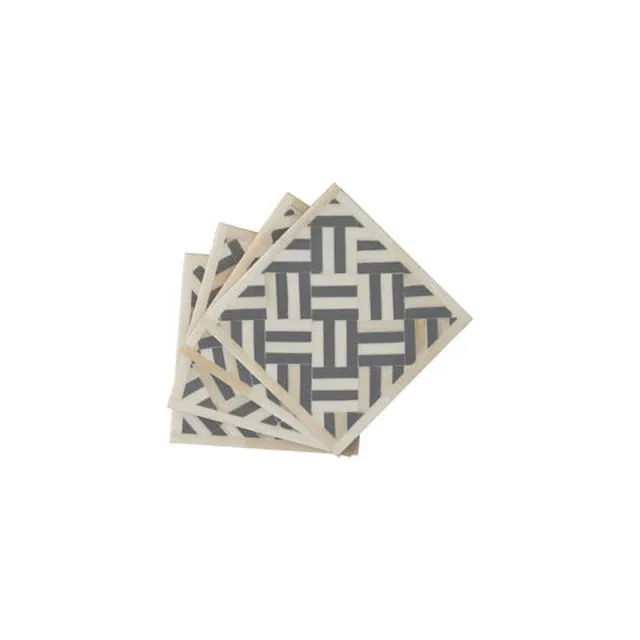 High Quality Bone Inlay Coaster And best piece Coaster Drink Coaster For Living And Dining Table for square shape home kitchen