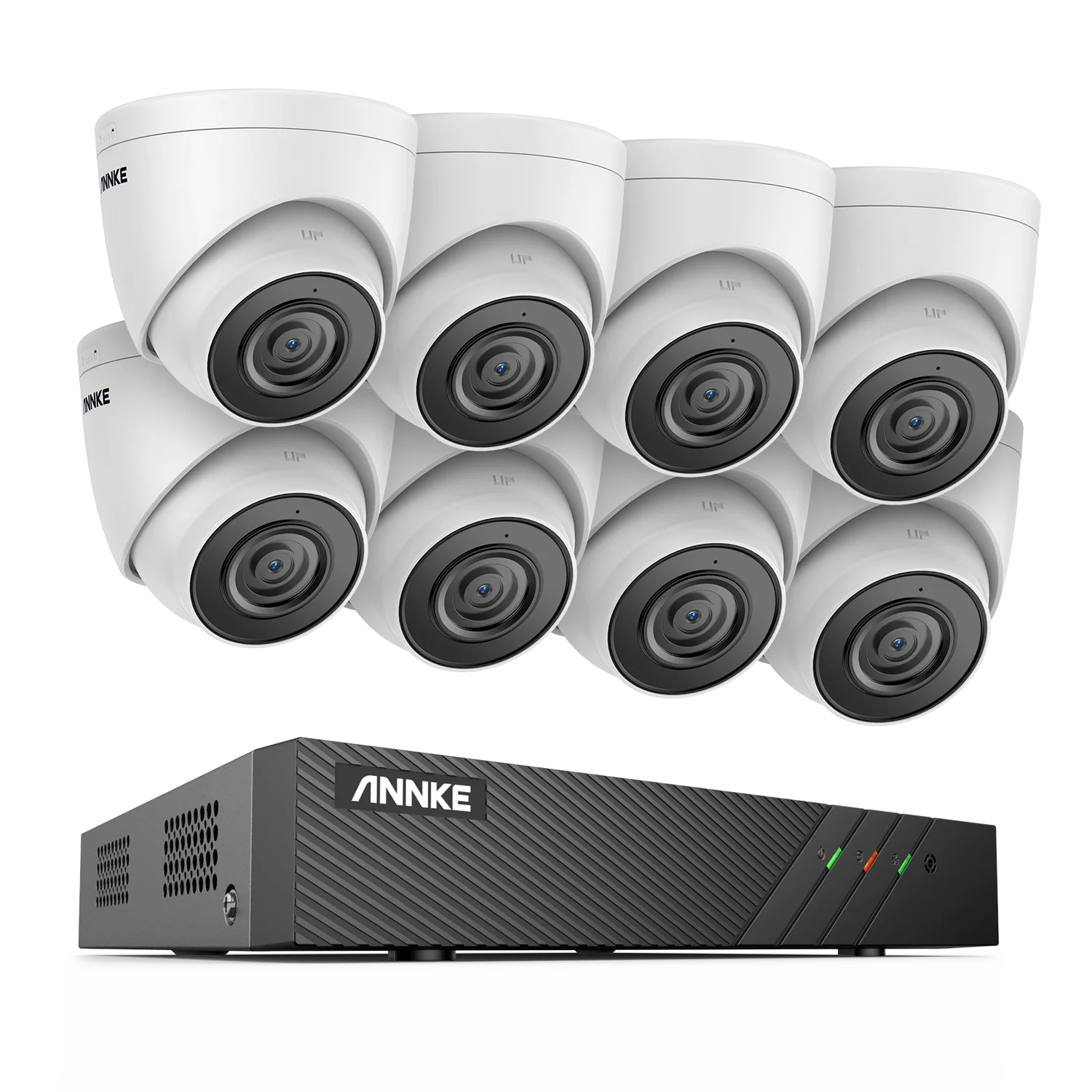 ANNKE IP Outdoor Waterproof CCTV Camera Kit 8pcs 2MP 8CH H.265+ PoE NVR  Security Camera System