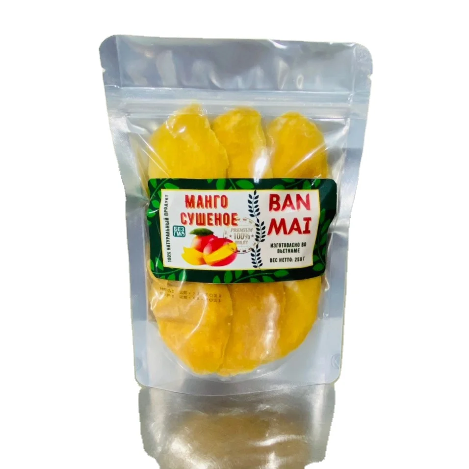 BAN MAI SOFT DRIED FRUITS OF MANGO SLICES OEM PACKING PRIVATE BRAND CHOICE QUALITY ISO HACCP CERTIFICATES PRODUCT OF VIETNAM