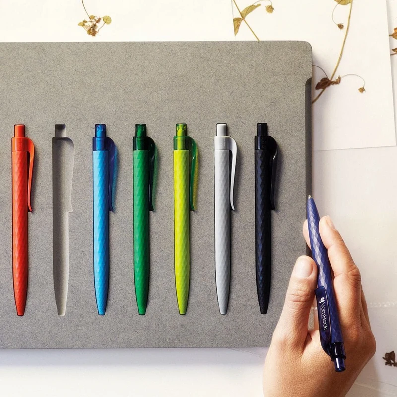 Prodir QS01 Plastic Push Transparent Polished Office Stationery Ball Pen with Plastic Clip