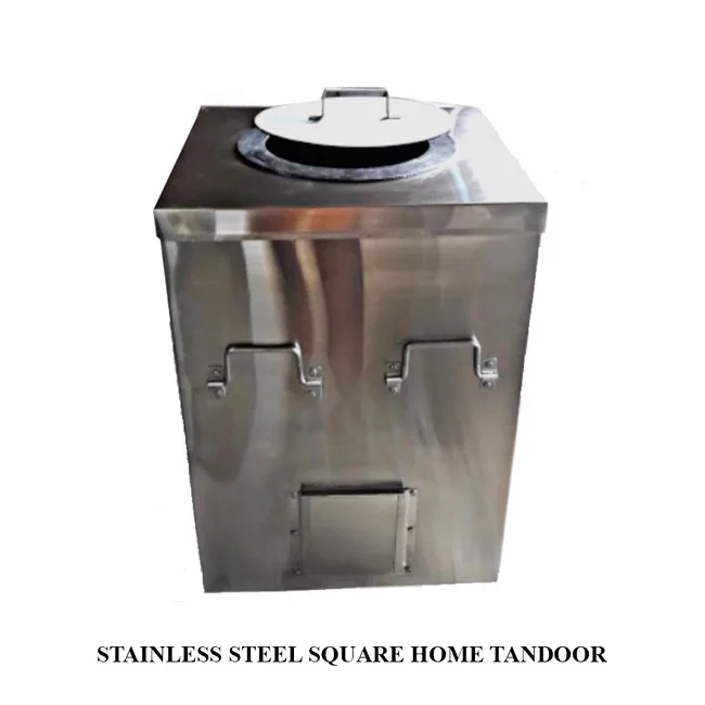Hot Sale Stainless Steel Charcoal & Gas Operated Commercial Oven Square Tandoor For Restaurants and Hotel Kitchen Use