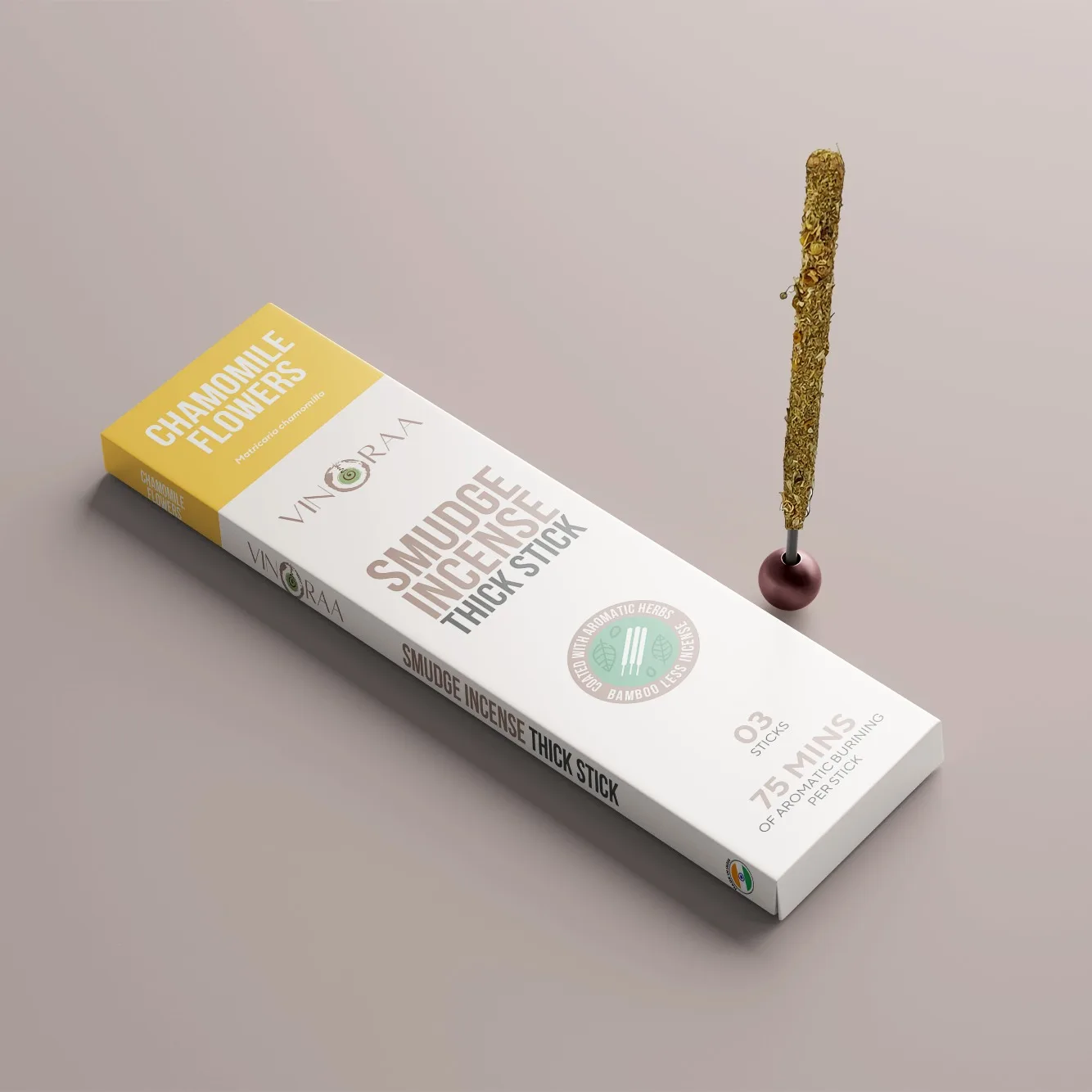 Natural 8-Inch Agarbatti Incense Stick Chamomile White Sage Aromatherapy Scented Wood Charcoal Free Smudge Sticks Sample