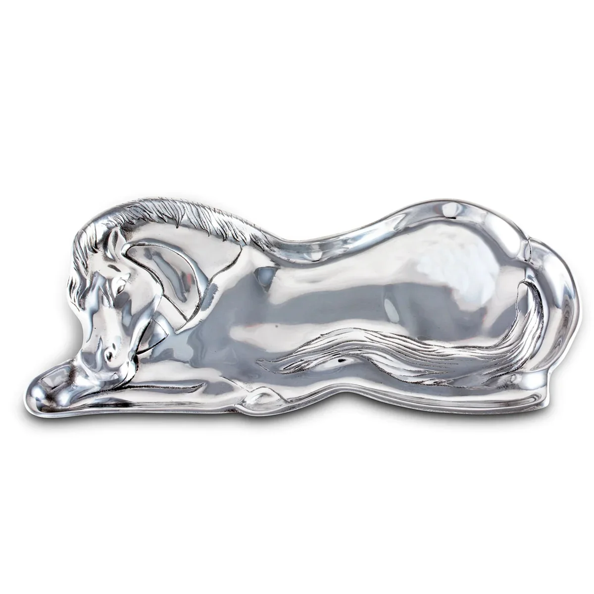 Snacks Serving Metal Horse Tray Home Kitchen And Restaurant tabletop Salad and Bread Serving Tray in Polished Finished