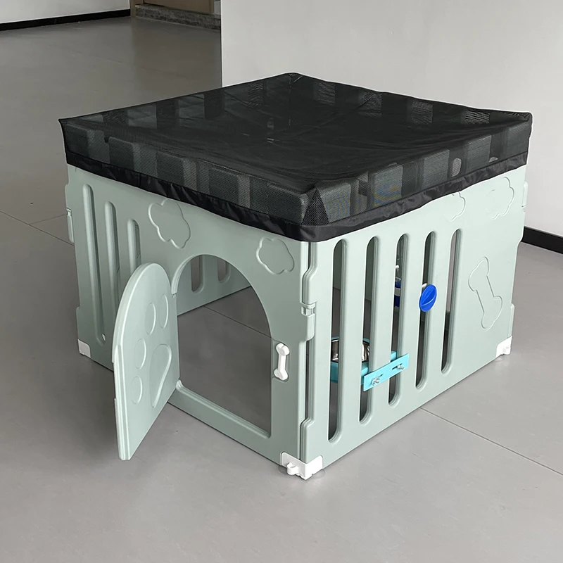 Factory plastic cheap new temporary animal husky dog house playpen kennel outdoor dog playpen dog fence with door