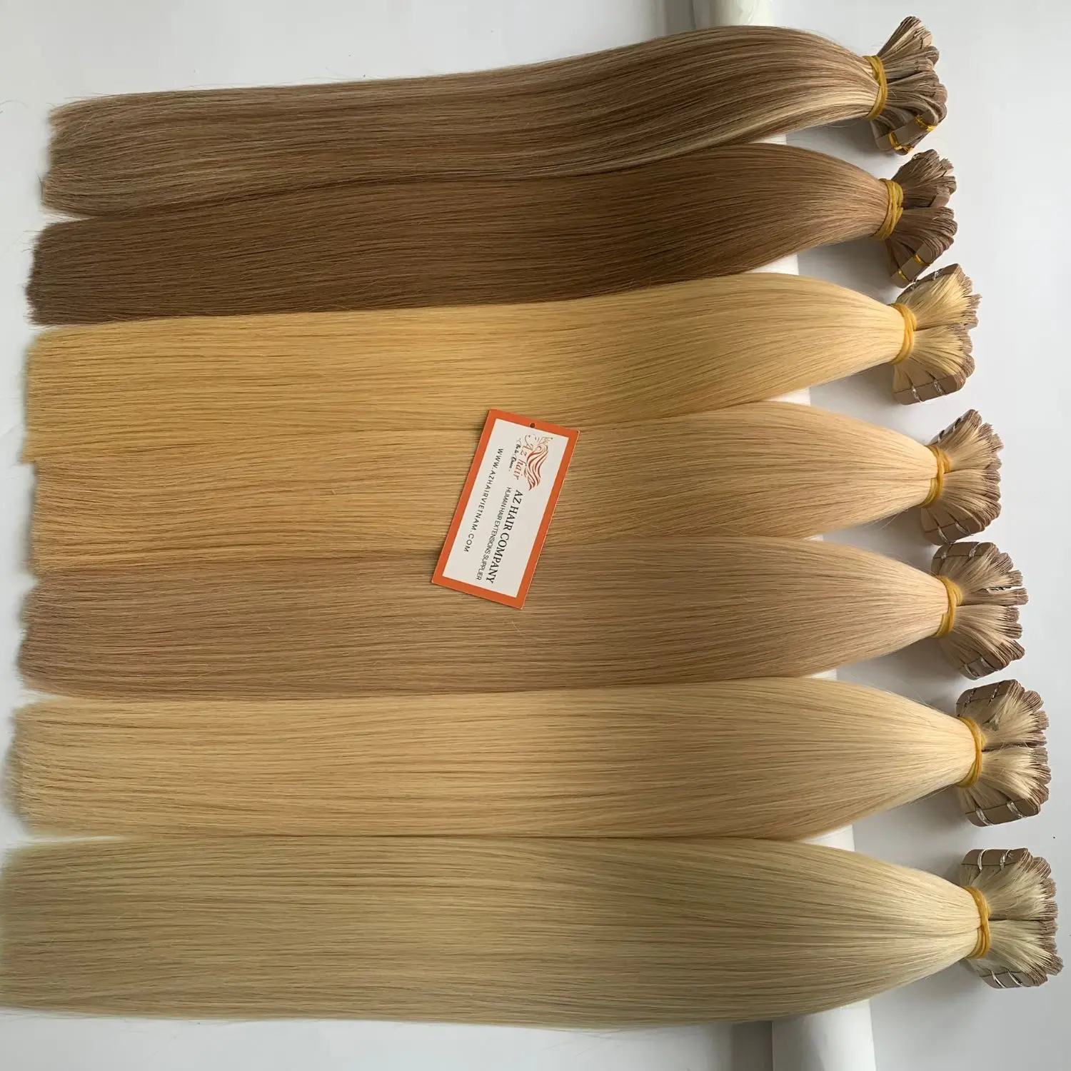 Vietnamese 100% Remy Human Hair Tape In Full Cuticles Aligned Grade 12A Direct Supplier