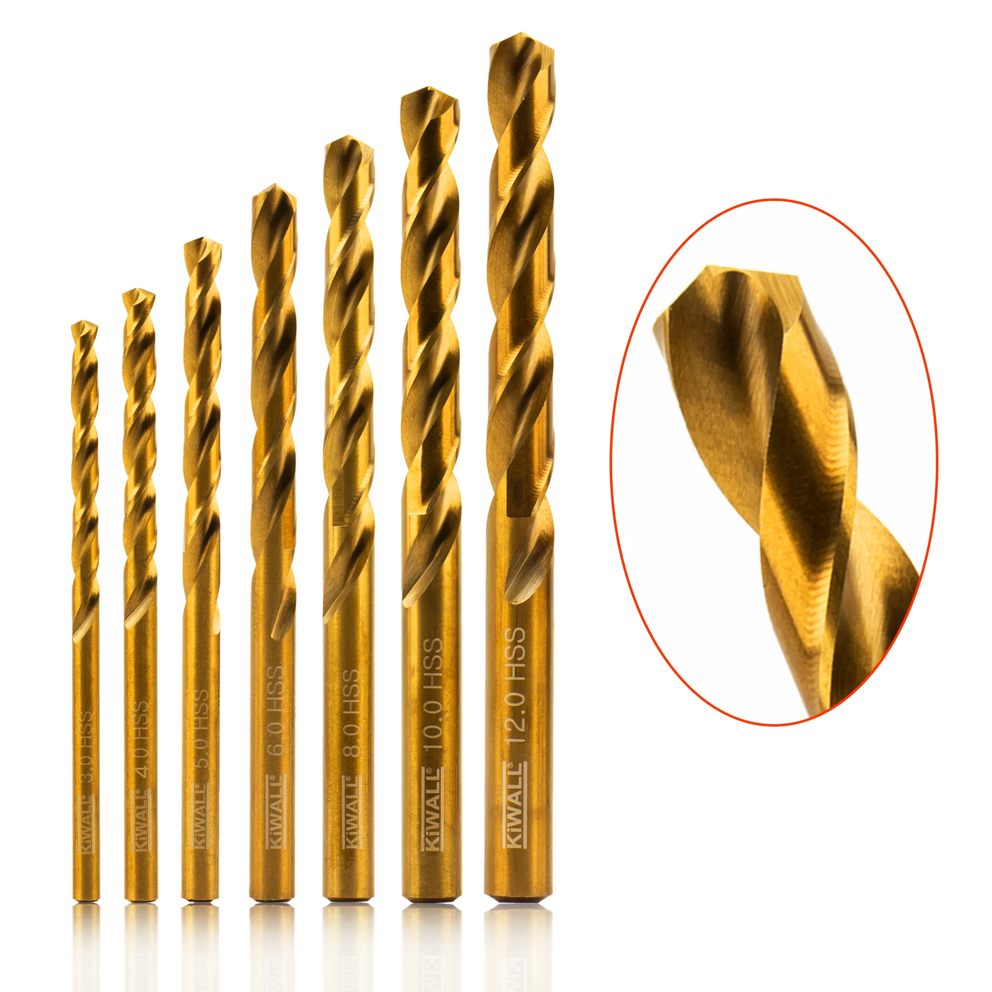 HSS drill bit DIN338 HSS M2 Straight shank twist drill bits for metal stainless steel iron ODM